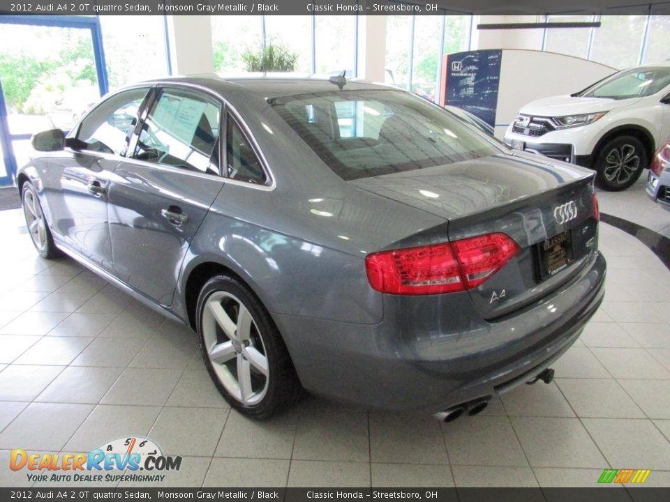 2012 Audi A4 2.0T quattro Sedan Monsoon Gray Metallic / Black Photo #9