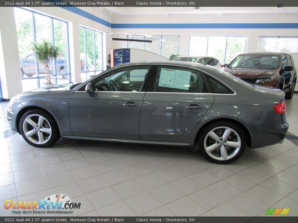 2012 Audi A4 2.0T quattro Sedan Monsoon Gray Metallic / Black Photo #10