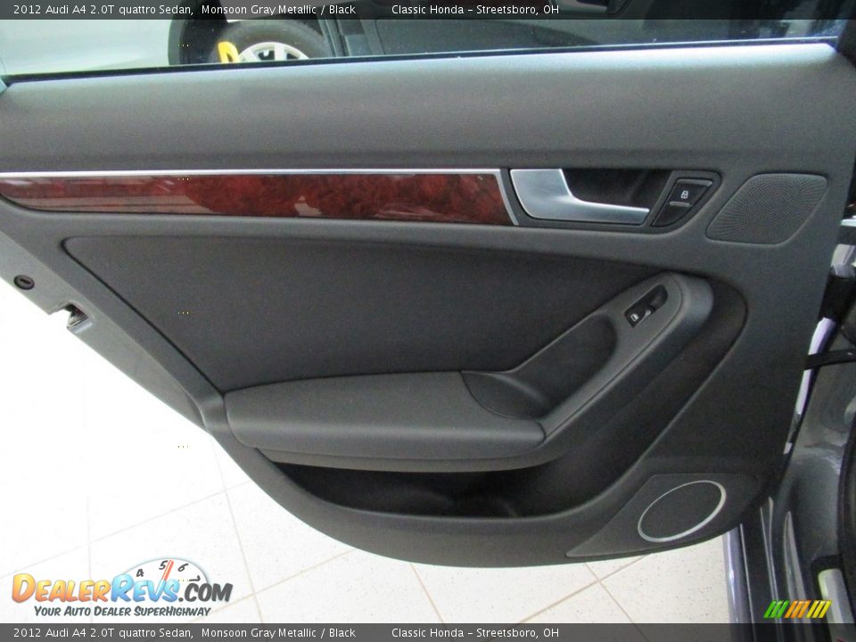 2012 Audi A4 2.0T quattro Sedan Monsoon Gray Metallic / Black Photo #25