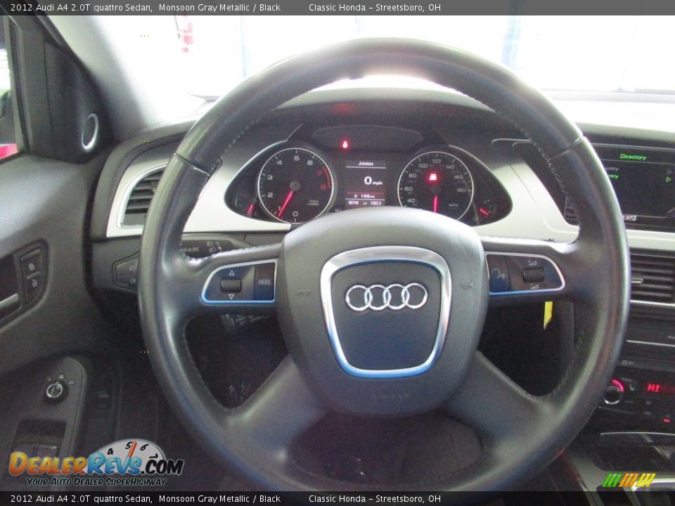 2012 Audi A4 2.0T quattro Sedan Monsoon Gray Metallic / Black Photo #31