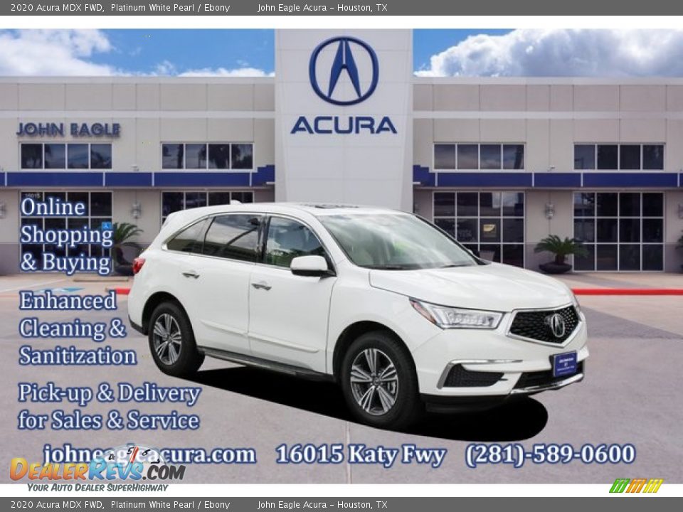 2020 Acura MDX FWD Platinum White Pearl / Ebony Photo #1