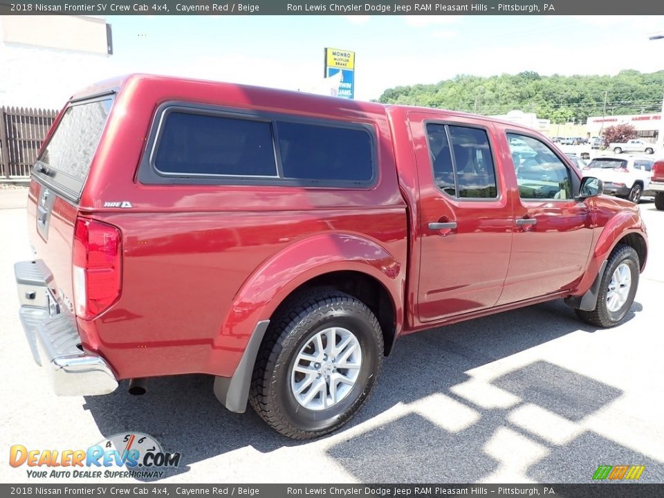 2018 Nissan Frontier SV Crew Cab 4x4 Cayenne Red / Beige Photo #6