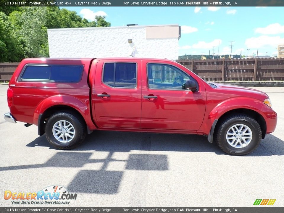 2018 Nissan Frontier SV Crew Cab 4x4 Cayenne Red / Beige Photo #7