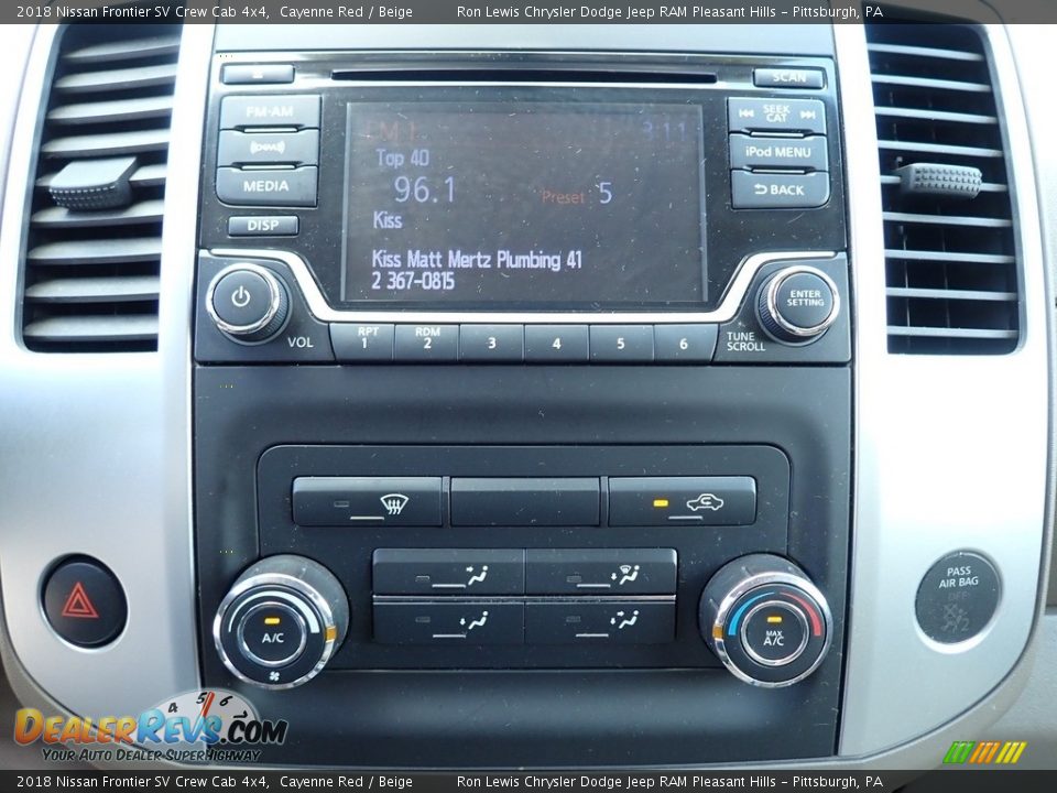 2018 Nissan Frontier SV Crew Cab 4x4 Cayenne Red / Beige Photo #19