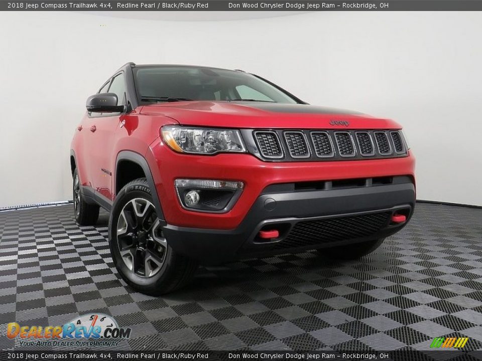 2018 Jeep Compass Trailhawk 4x4 Redline Pearl / Black/Ruby Red Photo #1