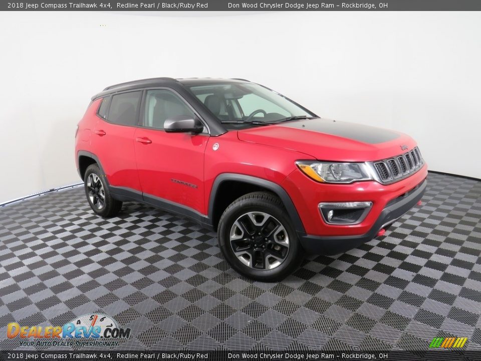 2018 Jeep Compass Trailhawk 4x4 Redline Pearl / Black/Ruby Red Photo #4