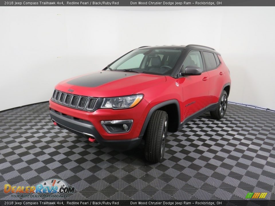 2018 Jeep Compass Trailhawk 4x4 Redline Pearl / Black/Ruby Red Photo #9