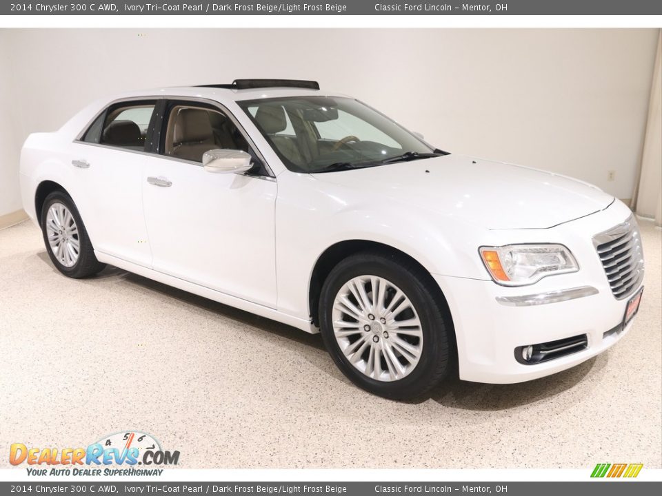 2014 Chrysler 300 C AWD Ivory Tri-Coat Pearl / Dark Frost Beige/Light Frost Beige Photo #1