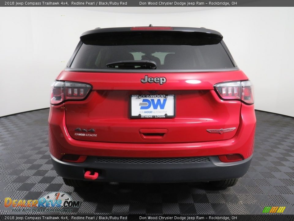 2018 Jeep Compass Trailhawk 4x4 Redline Pearl / Black/Ruby Red Photo #13