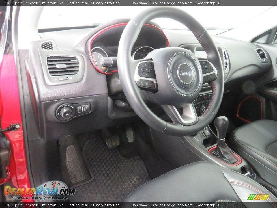 2018 Jeep Compass Trailhawk 4x4 Redline Pearl / Black/Ruby Red Photo #23