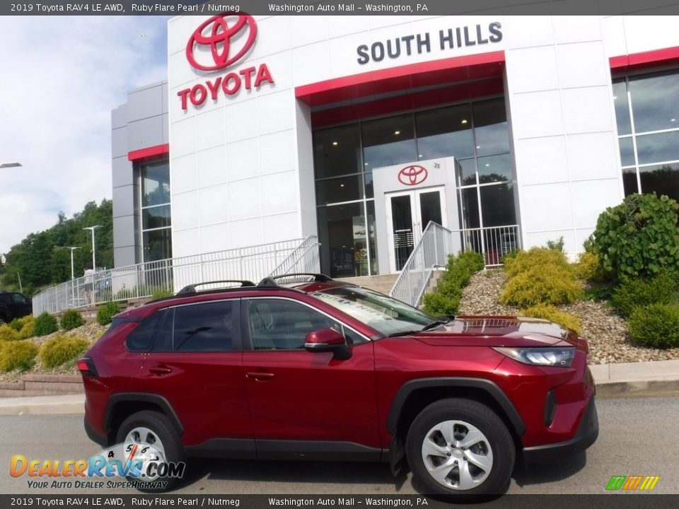2019 Toyota RAV4 LE AWD Ruby Flare Pearl / Nutmeg Photo #2