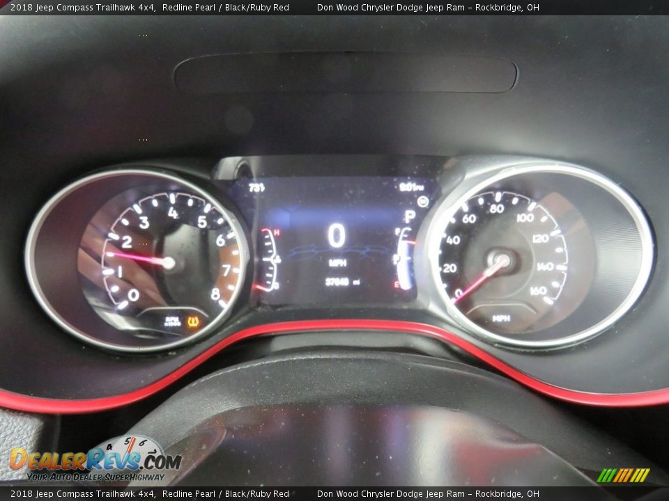 2018 Jeep Compass Trailhawk 4x4 Redline Pearl / Black/Ruby Red Photo #34