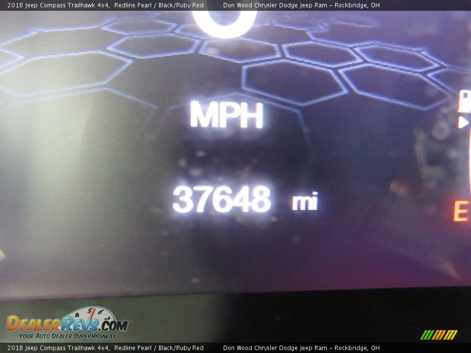 2018 Jeep Compass Trailhawk 4x4 Redline Pearl / Black/Ruby Red Photo #35