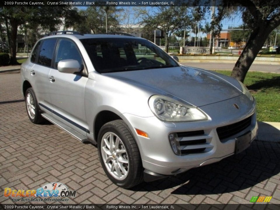 2009 Porsche Cayenne Crystal Silver Metallic / Black Photo #13