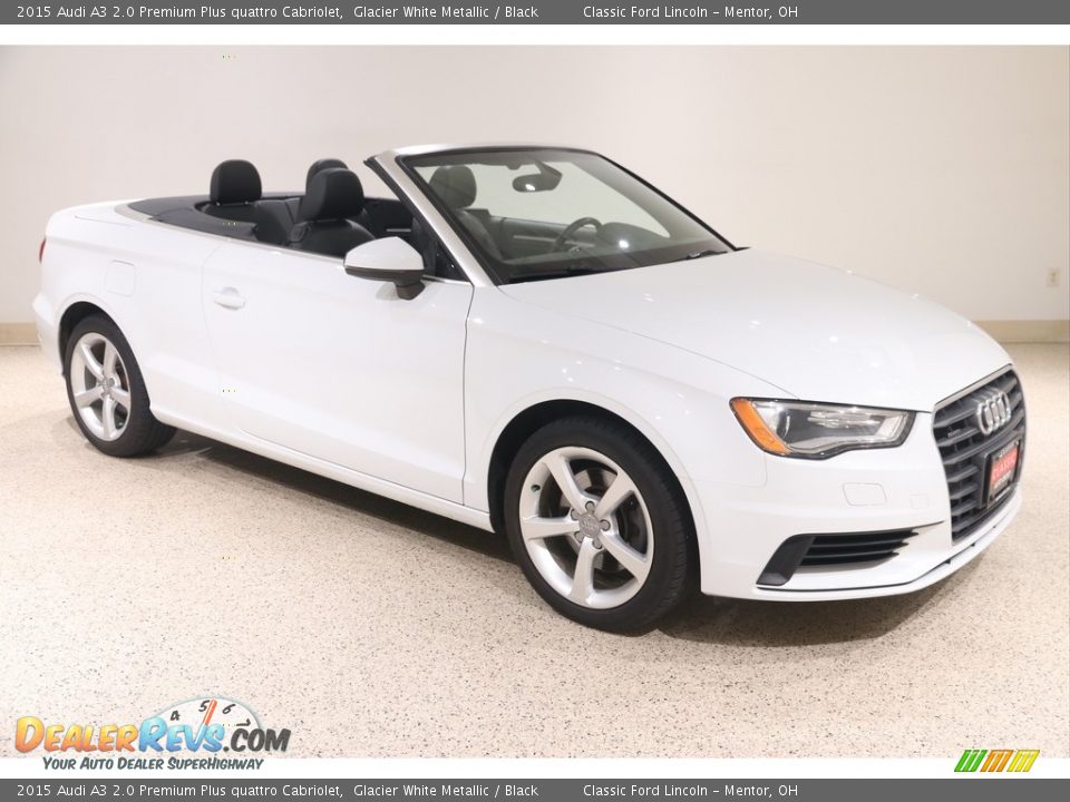 2015 Audi A3 2.0 Premium Plus quattro Cabriolet Glacier White Metallic / Black Photo #1