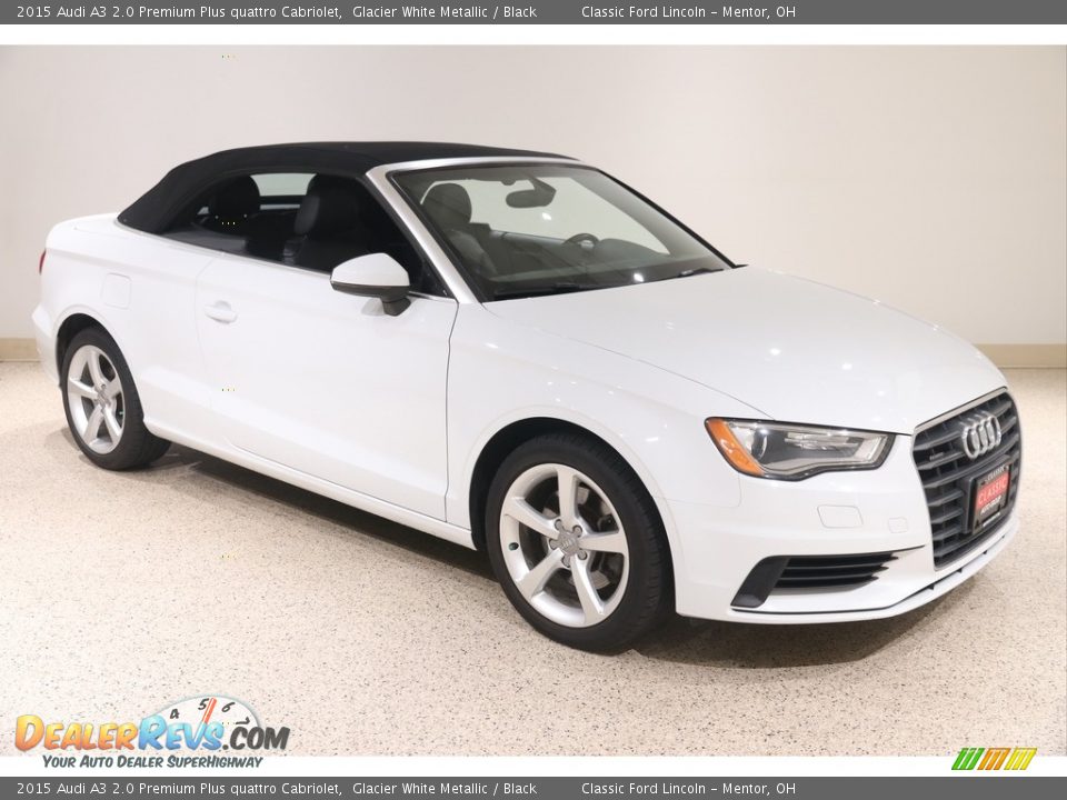 2015 Audi A3 2.0 Premium Plus quattro Cabriolet Glacier White Metallic / Black Photo #2