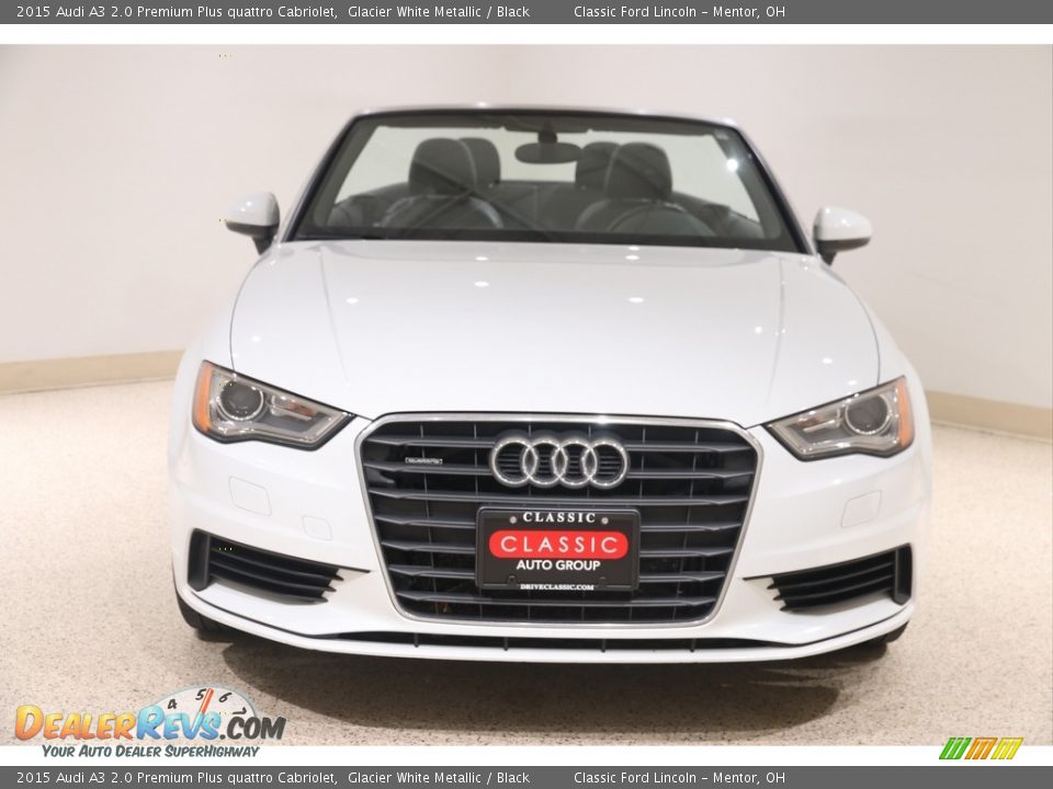 2015 Audi A3 2.0 Premium Plus quattro Cabriolet Glacier White Metallic / Black Photo #3