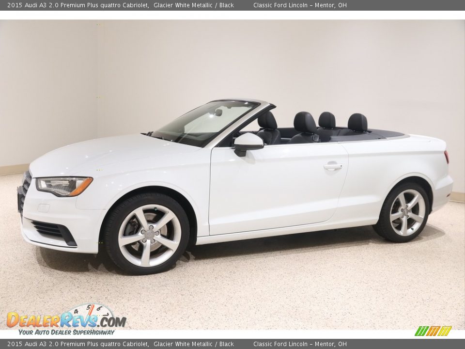 2015 Audi A3 2.0 Premium Plus quattro Cabriolet Glacier White Metallic / Black Photo #4