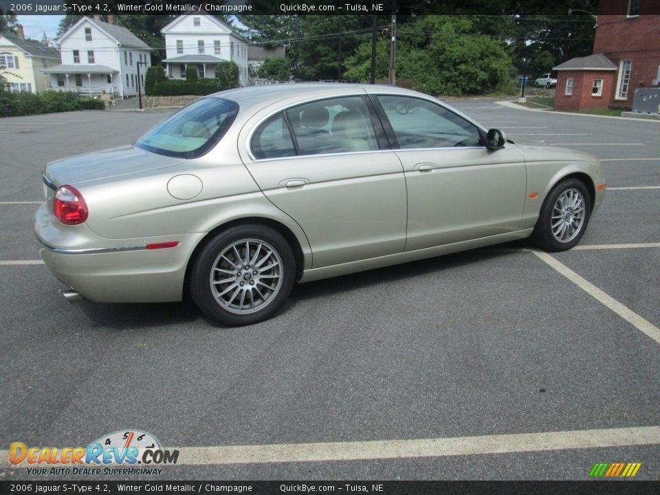 2006 Jaguar S-Type 4.2 Winter Gold Metallic / Champagne Photo #7