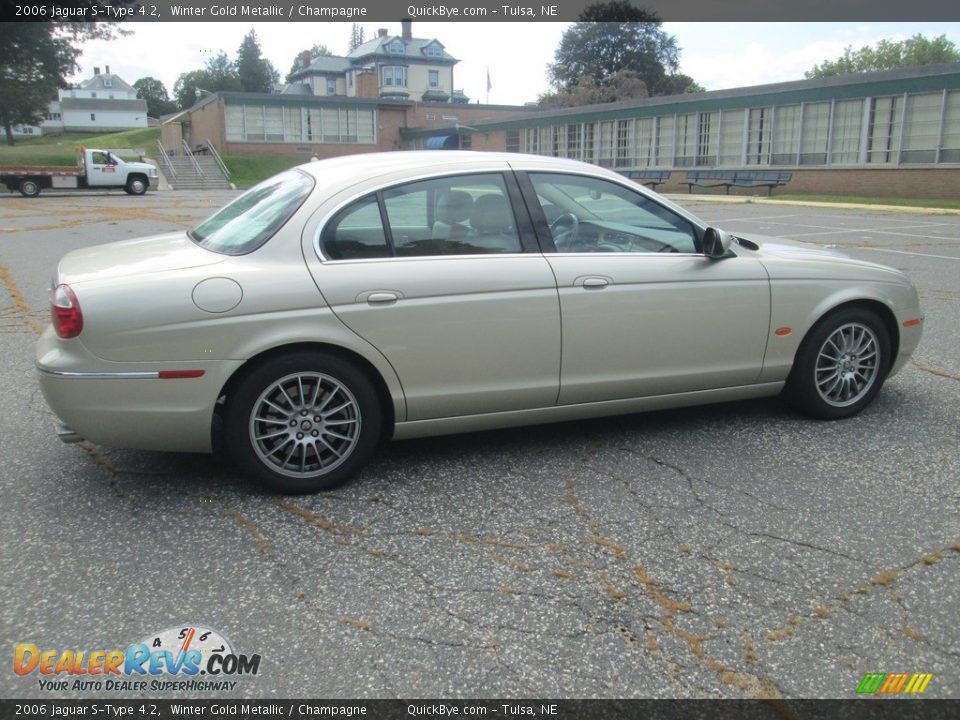 2006 Jaguar S-Type 4.2 Winter Gold Metallic / Champagne Photo #8