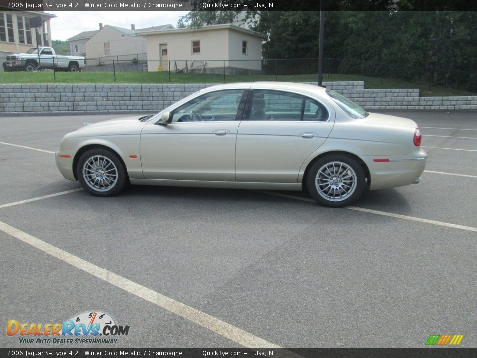 2006 Jaguar S-Type 4.2 Winter Gold Metallic / Champagne Photo #9