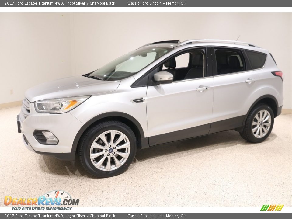 2017 Ford Escape Titanium 4WD Ingot Silver / Charcoal Black Photo #3