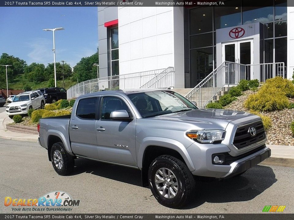 2017 Toyota Tacoma SR5 Double Cab 4x4 Silver Sky Metallic / Cement Gray Photo #1