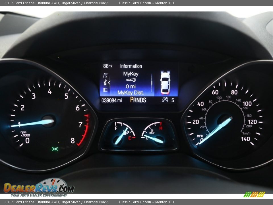 2017 Ford Escape Titanium 4WD Ingot Silver / Charcoal Black Photo #8