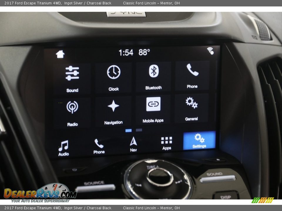 2017 Ford Escape Titanium 4WD Ingot Silver / Charcoal Black Photo #11