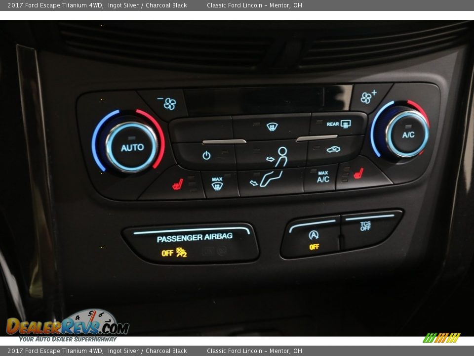 2017 Ford Escape Titanium 4WD Ingot Silver / Charcoal Black Photo #12