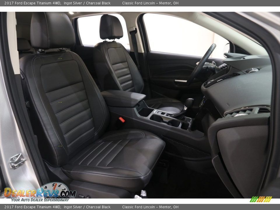 2017 Ford Escape Titanium 4WD Ingot Silver / Charcoal Black Photo #14