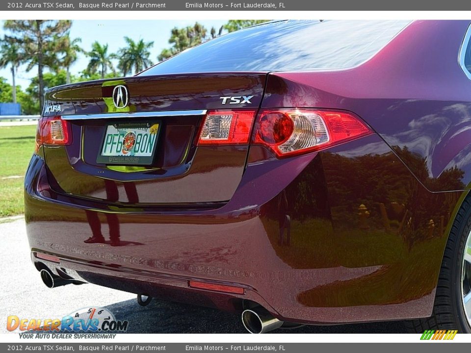 2012 Acura TSX Sedan Basque Red Pearl / Parchment Photo #7