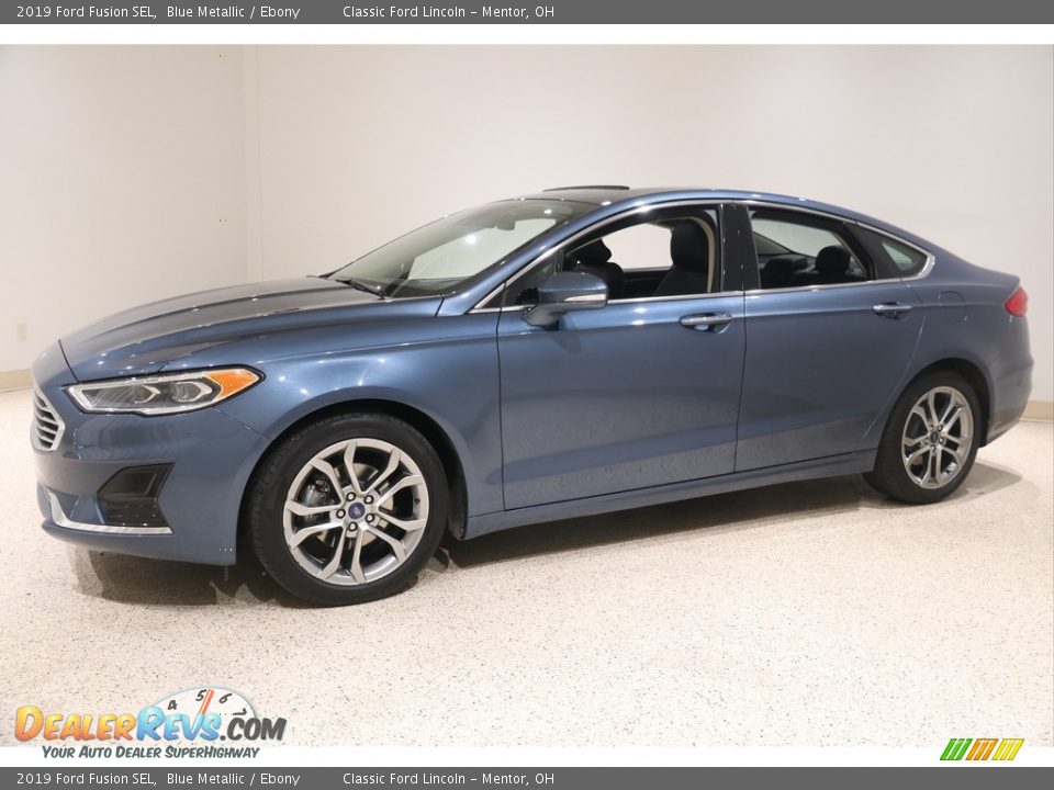 2019 Ford Fusion SEL Blue Metallic / Ebony Photo #3