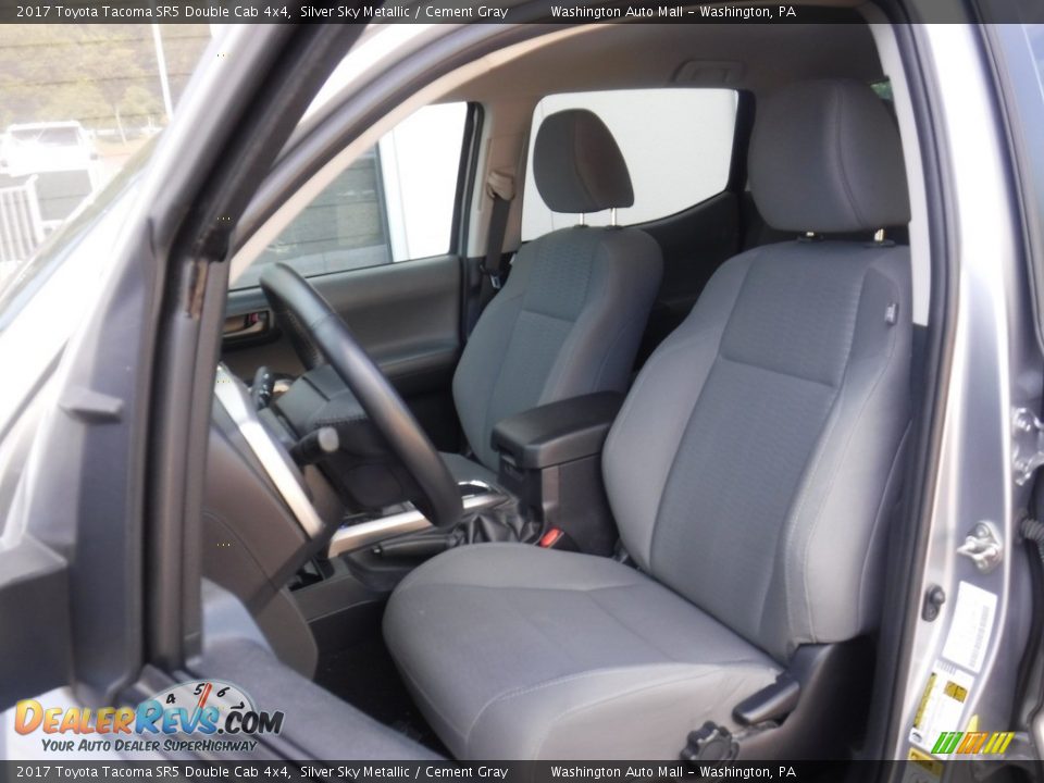 2017 Toyota Tacoma SR5 Double Cab 4x4 Silver Sky Metallic / Cement Gray Photo #20