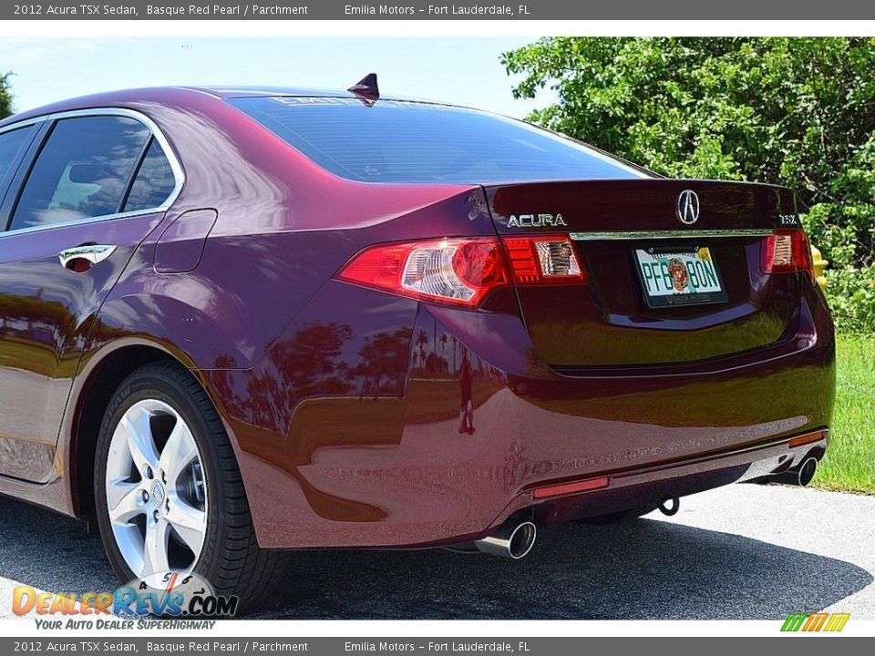 2012 Acura TSX Sedan Basque Red Pearl / Parchment Photo #11