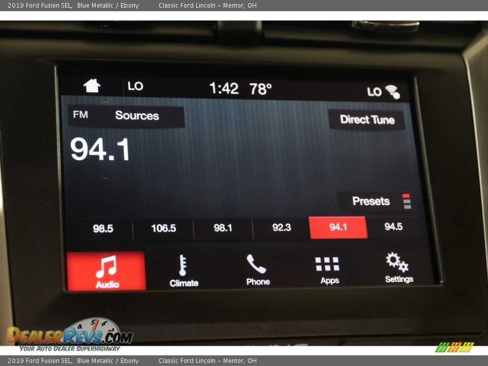 2019 Ford Fusion SEL Blue Metallic / Ebony Photo #9