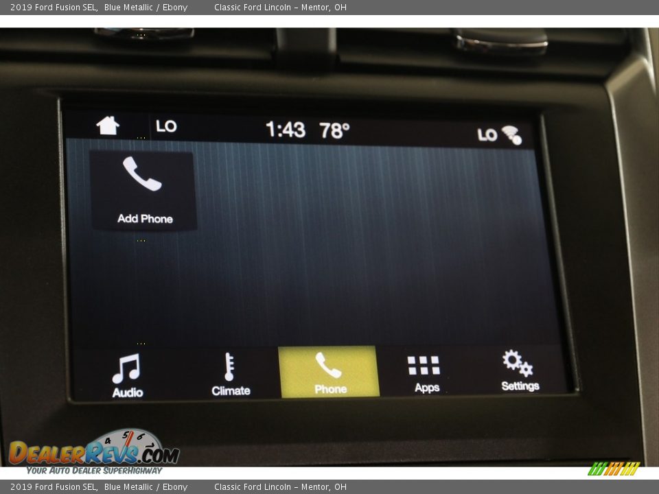 2019 Ford Fusion SEL Blue Metallic / Ebony Photo #10