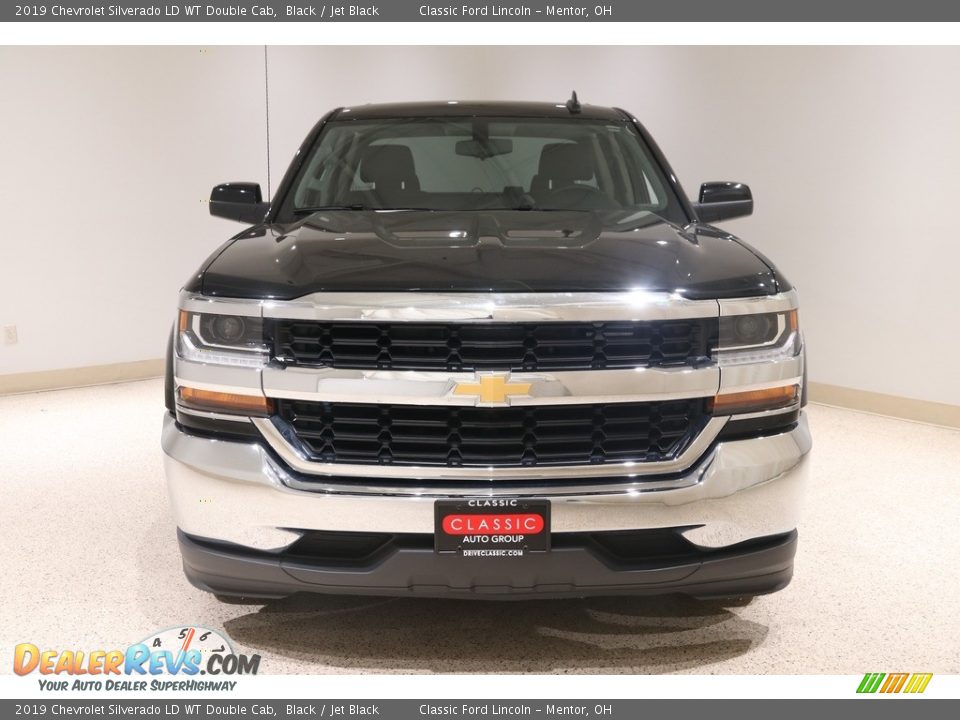 2019 Chevrolet Silverado LD WT Double Cab Black / Jet Black Photo #2