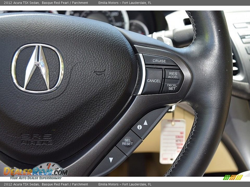 2012 Acura TSX Sedan Basque Red Pearl / Parchment Photo #33