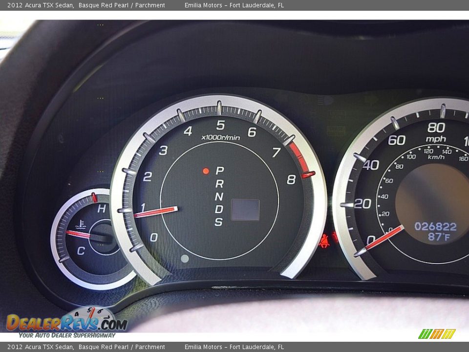 2012 Acura TSX Sedan Basque Red Pearl / Parchment Photo #35