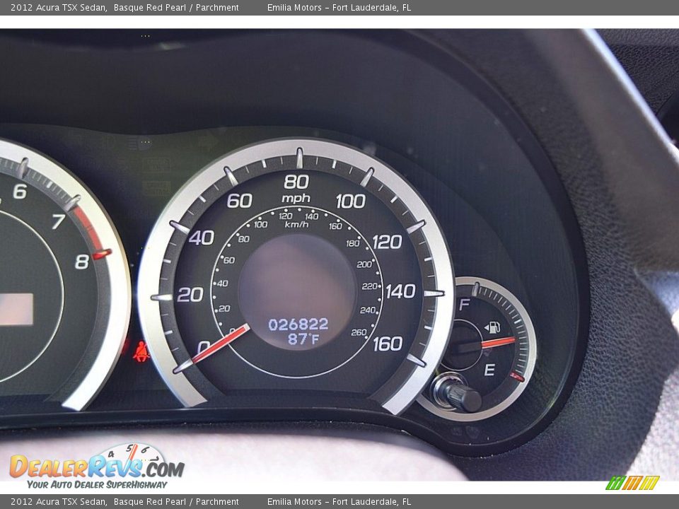 2012 Acura TSX Sedan Basque Red Pearl / Parchment Photo #36