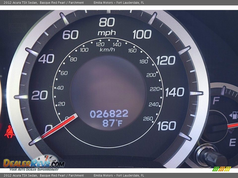 2012 Acura TSX Sedan Basque Red Pearl / Parchment Photo #37