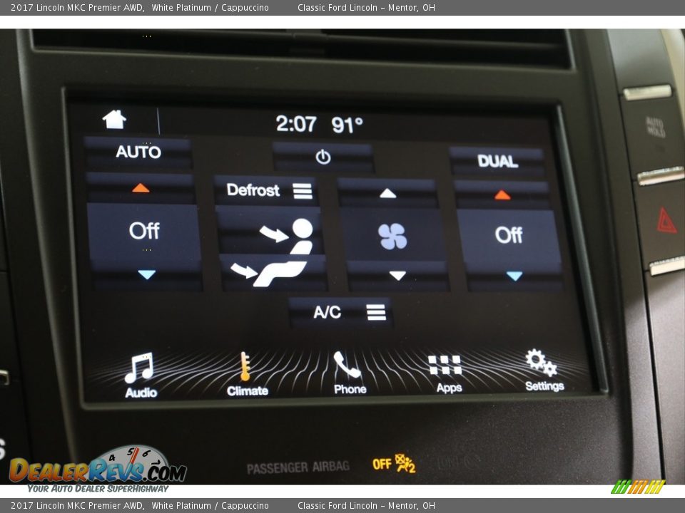 2017 Lincoln MKC Premier AWD White Platinum / Cappuccino Photo #11