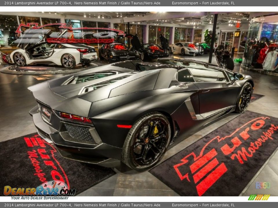 2014 Lamborghini Aventador LP 700-4 Nero Nemesis Matt Finish / Giallo Taurus/Nero Ade Photo #3