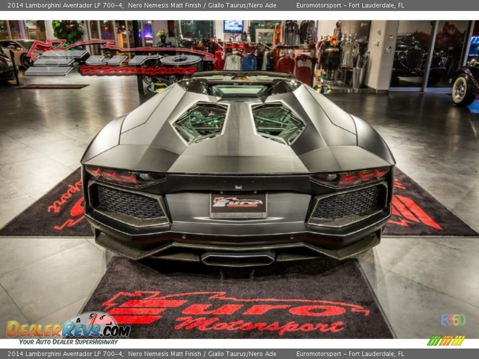 2014 Lamborghini Aventador LP 700-4 Nero Nemesis Matt Finish / Giallo Taurus/Nero Ade Photo #4
