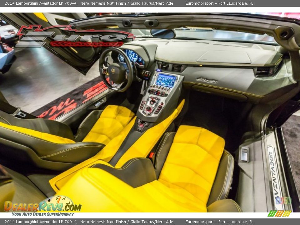2014 Lamborghini Aventador LP 700-4 Nero Nemesis Matt Finish / Giallo Taurus/Nero Ade Photo #9