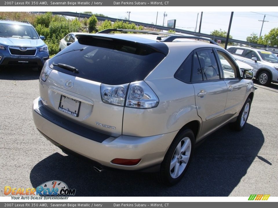 2007 Lexus RX 350 AWD Savannah Beige Metallic / Ivory Photo #5