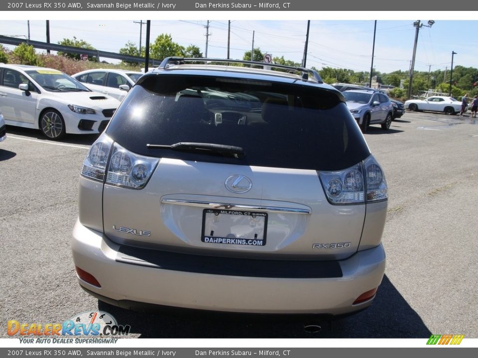 2007 Lexus RX 350 AWD Savannah Beige Metallic / Ivory Photo #6