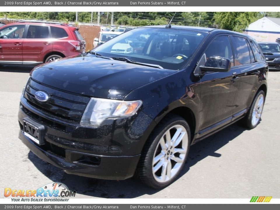 2009 Ford Edge Sport AWD Black / Charcoal Black/Grey Alcantara Photo #1