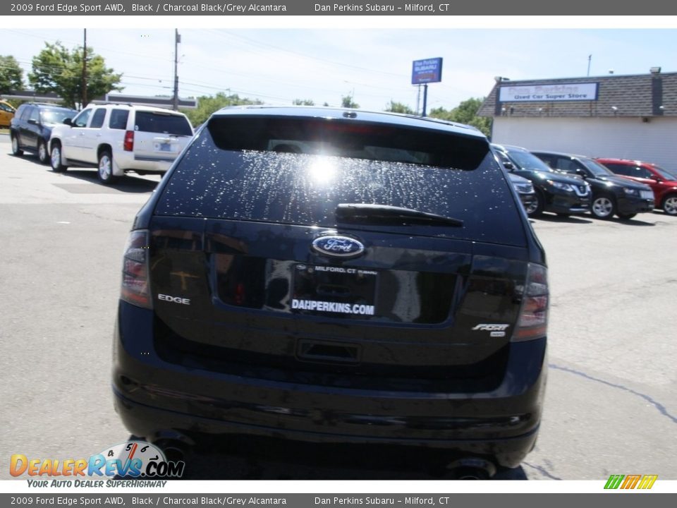 2009 Ford Edge Sport AWD Black / Charcoal Black/Grey Alcantara Photo #6